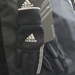 Adidas Black Running Gloves for Men